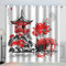ZLKEJI Vorhänge mit Ösen 2er Set Blickdichte Vorhänge Japan Tokyo Aquarell Gardinen Uv Schutz Vorhänge Wohnzimmer Modern Gardinen mit Schlaufen 183 x 214 cm BxH