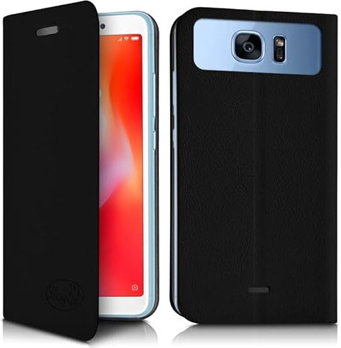KARYLAX - Etui à Rabat Couleur Noir (Ref.1-A) pour Smartphone Logicom Le Wave