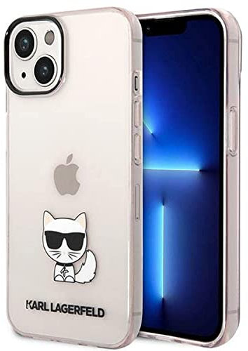 Karl Lagerfeld KLHCP14SCTTRI hülle für iPhone 14 6,1 hardcase rosa/pink Transparent Choupette Body
