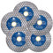 Diamant Trennscheibe 115mm - BRSCHNITT Doppelseitig zum Schneiden und Schleifen Granit Marmor Fliese Natursteine (5 Stück).
