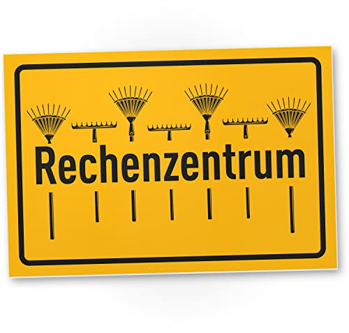 DankeDir! Rechenzentrum - 30 x 20 cm Schild - Geschenk Freunde Hobby Gärtner Geschenkidee - Geburtstagsgeschenk Garten Spruchschild lustiger Spruch Garage Schuppen Gartenhütte