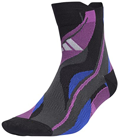 adidas Unisex - Adulto Performance Designed for Sport Graphic Socks, Black/White/Lucid Fuchsia, 42-45