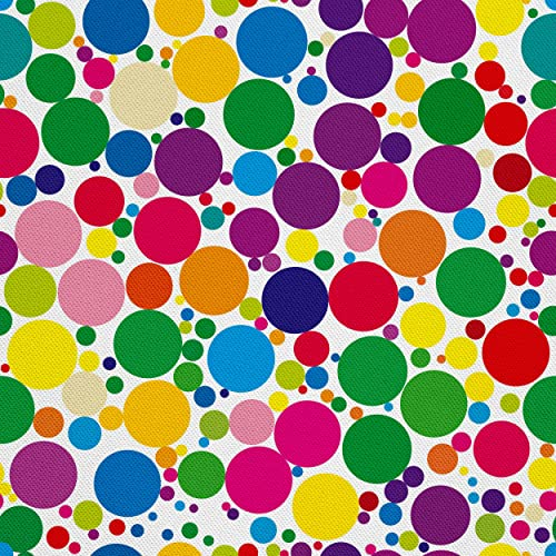 HEKO PANELS Stoff Oxford Wasserdichte Meterware Canvas-Stoff Polyester Stoff Zum Nähen Nähstoffe Dekostoffe Wasserabweisend Blickdicht Gepunktet Bunt 1 Meter 155 x 100 cm