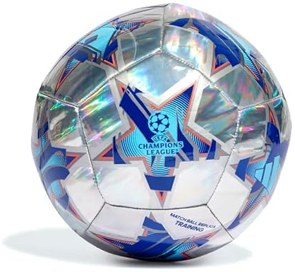 adidas Unisex Ball (Machine-Stitched) UCL Trn Foil, Top: Multicolour/Silver Met./Bright Cyan/Shock Purple Bottom: Iron Met./Solar Orange, IA0955, 5