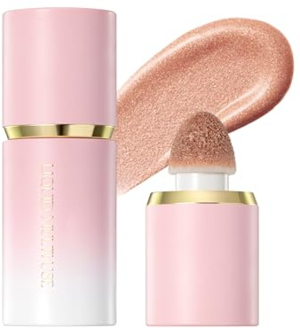 Vawolecy Liquid Highlighter Natural Glow For Face & Body, Lightweight Waterproof Moisturizing Long Lasting Shimmer Liquid Luminizer, Easy to Use with Cushion Applicator