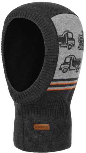 maximo Mini Boy-Schlupfmütze, Allover Baufahrzeuge Made in Germany 49 mittelgraumeliert/carbonmel.