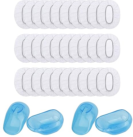 104 Pezzi Impermeabili Copertura Orecchio, Trasparente Impermeabile Copertura Orecchio, Paraorecchie Silicone, Protezione Orecchie Parrucchiere, Paraorecchie Impermeabili, per Casa, Parrucchiere
