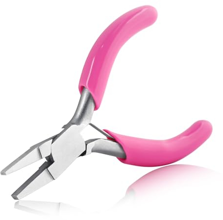 SPEEDWOX 3 Inch Duckbill Mini Flat Nose Pliers for Jewelry Making - Small Duck Bill Pliers Tool