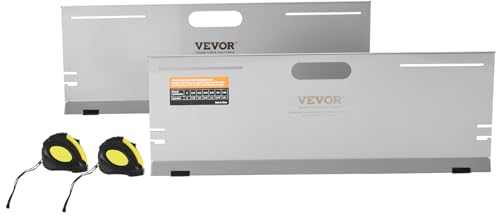 VEVOR Achsmessgerät, 2er-Pack Achsmessplatten, Edelstahl-Spurwinkelmessplatte, 4 Ausrichtstangen & Magnetische Schlitze, inkl. Messbänder & Umrechnungstabelle