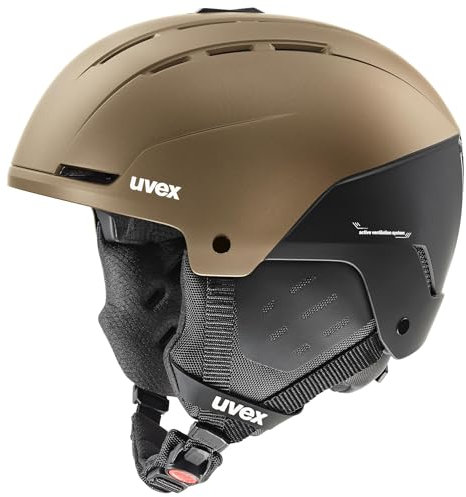 uvex Stance - robuster Skihelm für Damen und Herren - individuelle Größenanpassung - optimierte Belüftung - Brown-Black matt - 54-58 cm
