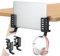 FEIKU Vertical Laptop Stand - No Drill Desktop Mount, Hanging Holder for Desk Side, Clamp-on Storage Organizer for Laptops, Books, Keyboards, Headphones, Backpacks - Black