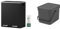 SONGMICS Double Rubbish Bin, 2 x 30L Waste and Recycling Kitchen Bin with 15 Rubbish Bags, Black LTB60BK & Brabantia 109720 Sort and Go Food Waste Caddy, Plastic, 6 L - Grey