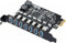 YABOANG PCle to USB 3.0 7 Ports Card with 15-Pin SATA Power Connector,USB 3.1 3.2 PCIe Expansion Card Gen1 Internal Hub Converter Controller Cards 5Gbps for Windows XP/Vista/7/8/10/Linux