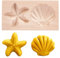 GOMAKERER 1pc moule à Biscuits D'Étoile de Mer en Bois, Emporte-Pièce de Cuisine en Bois Tampons à Biscuits Sculptés 3D Moules à Tampons à Pression pour Décoration de Pâques, Outil de Cuisson