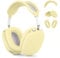 Silicone Case Cover for AirPods Max, Ear Pad Case Cover/Ear Cups Cover/Headband Cover for AirPods Max Headphones, Accessories Soft Silicone Protector for Apple AirPods Max New USB-C (2024) (Yellow)