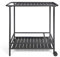 Livoo - Desserte de Jardin GS163C – Plateau supérieur 66 x 42 cm, Plateau inférieur 61 x 42 cm avec Rangement Bouteilles, Acier, 2 roulettes
