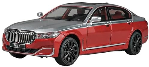 EMRGAZQD Motorfahrzeuge Replika Auto Maßstab 1:24 Für BMW THE 7 760Li, Druckguss-Automodell, Reibungsbetriebenes Modellauto, Souvenir-Sammlung Für Erwachsene Originalgetreue Nachbildung (Color : Red)
