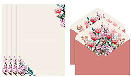Briefpapier-Set, breit liniert, 2 Umschläge, passend für Babyparty, Hochzeit, Party, Einladungen, Zuhause, Wachssiegel für Umschläge, Weihnachten