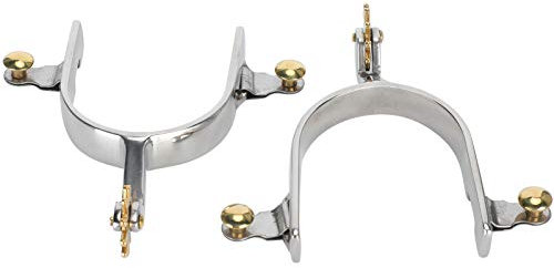 lyrlody Unisex-Sporen aus Edelstahl, Rostbeständig, Schwenkknopf, Umlaufender Sporen, für Männer und Frauen, Feine Verarbeitung, Einfach zu Kombinieren, für Lange Nutzung Geeignet