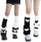 QKURT 2 Pairs of Y2K Leg Warmers, Knitted Winter Thermal Knee High Legwarmers, Accessories Socks for Girls Women