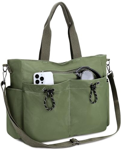 VX VONXURY Damen Shopper Tasche Mittelgroß – Leichte, Wasserabweisende Umhängetasche mit Mehreren Fächern & Abnehmbarem Schultergurt – Geräumige Arbeitstasche für Büro, Uni & Reisen