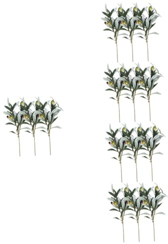Zerodeko Branches D'Olivier Artificielles 15 Tiges De Plante en Plastique pour Décor De Bureau Maison Fenêtre De Boutique Mur Et Mariage Accessoire De Décoration Intérieure