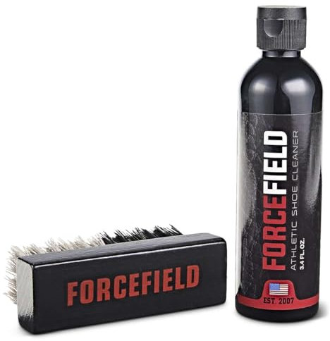 ForceField Starter Kit - Athletic Shoe Cleaner & Dual-Density Brush Set for Sneakers, Cleats & Athletic Footwear - Removes Tough Stains & Cleans All Materials