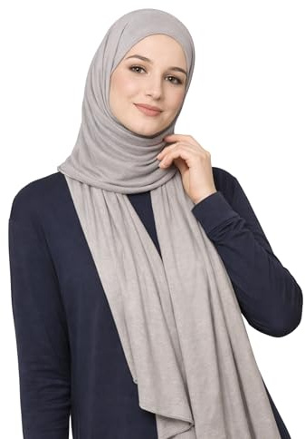 HENKi 100% Baumwolle Cotton Hijab Jersey Kopftuch Frauen Damen Premium 180x100cm