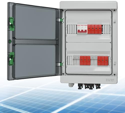 SROCHN Überspannungsschutz PV DC 32A 1000V Blitzschutz AC Trennschalter 400V IP65 Wasserdicht 2 Strings 24 Module Solar PV Anschlusskasten