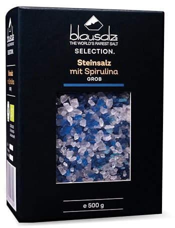 Blausalz Gourmet - 500 g - grobes Salz zum Würzen und Verfeinern – blaues Steinsalz aus Deutschland