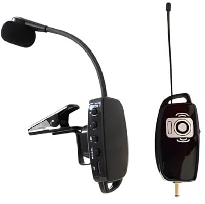 Microfono digitale senza fili per sassofono, microfono a clip con copertura di 40 m per strumenti a fiato e ottone