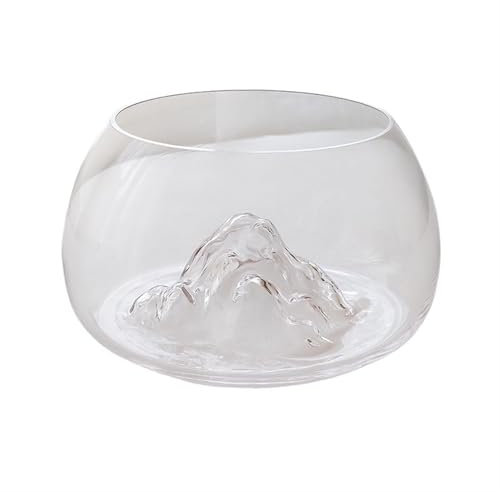 JUNCHENG1008 Aquarium Verre Iceberg Aquarium Bureau Haute Transparent Mini Aquarium Salon Maison Bureau Rond Petit Aquarium bocaux Poissons