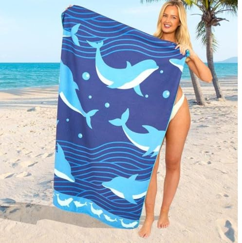 GC GAVENO CAVAILIA Extra Large Beach Towel for Adults - Quick Dry Microfibre Printed Beach Towels - Super Absorbent Beach Towel for Swim (180 x 100 cm) - (1 Piece) Soft, Sand Free,Lightweight - Multi