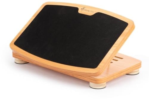 StrongTek Height Adjustable Footstool Ergonomic Wood Footrest Office | Durable and non-slip wooden under-desk footrest; height adjustable design provides customized support for daily work
