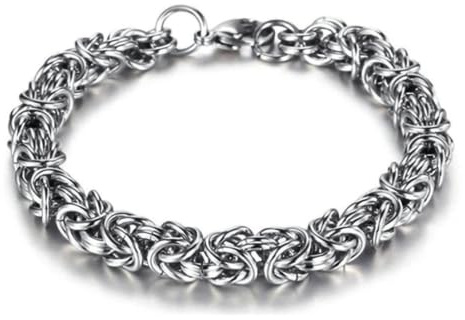fycouyee Vintage Geflochtenes Herrenarmband Hip Hop Kette Handarbeit