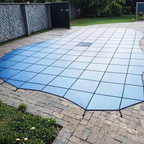 RENLXFI Bâche de Piscine Bâches De Piscine Robustes Et Solides pour l'hiver, Protection pour Piscines Creusées Rondes Extérieures, Protection Anti-Neige Et Anti-Pluie(Dia 23ft/7m)