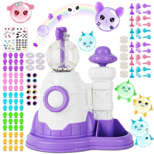 DIY Magic Sticky Balloon Kit for Kids, Nano Tape Bubble with Squishy Maker Pump Toy, Make Your Own Squishy Bubble Toy, Arts & Crafts Activity, Sticky Balls Craft Kit Gift for Boys Girls Ages 3-12
