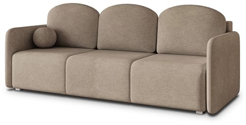 Masseno Sofa SUVI III NV mit Schlaffunktion, Sofa mit Bettkasten, Wohnzimmersofa, Couch, Soffa, Bettsofa, Couchgarnitur- Braun, Neve 16