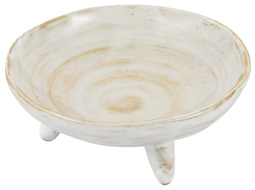 JOINPAYA Piattino Rotondo in Terracotta Grezza Bianca, Piatto per Condimenti Superficie Liscia e Facile da Conservare, per Sushi e Cucina Giapponese