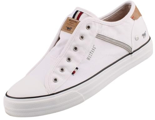 MUSTANG Damen Canvas Sneaker Weiß, Schuhgröße:EUR 39