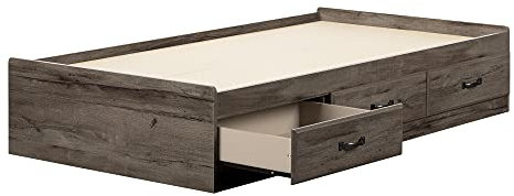 South Shore Ulysses Twin Mates Bed Fall Oak