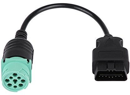 Keenso OBD2 Scanner Cable, 9 Pin to 16 Pin Adapter | Truck Diagnostic Scanner Cable, OBD2 Scanner Diagnostic Tool, For Cummins Engine, Diagnostic Tools