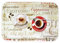 Lashuma Bandeja de melamina XL, bandeja de café italiana, bandeja de desayuno rectangular, impresión: café expreso, 45 x 31 cm