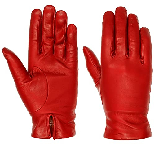 Caridei Classic Fingerhandschuhe Nappaleder Made in Italy Damen Herbst Winter rot 8 HS
