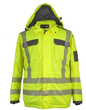 Marc & Mark Funktions- Arbeitsjacke/Warnschutzjacke in Übergrössen bis 10 XL, gelb, Größe:8XL