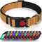 Taglory Hundehalsband, Weich Gepolstertes Neopren Nylon Hunde Halsband für Mittlere Hunde, Verstellbare und Reflektierend für das Training, Braun M (1er Pack)