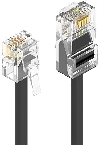 Ancable Câble Téléphonique RJ11 vers RJ45 2M, Ethernet Modem Données Téléphoniques ASDL Câble Internet Haut Débit Compatible avec Routeur Modem Noir