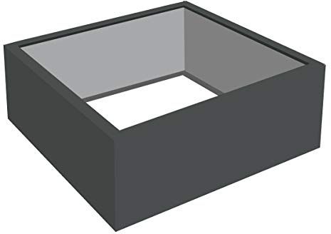 Palatino Exclusive Line Pflanzrahmen/Beeteinfassung Carlotta anthrazit 80 x 80, Höhe 25 cm, modular