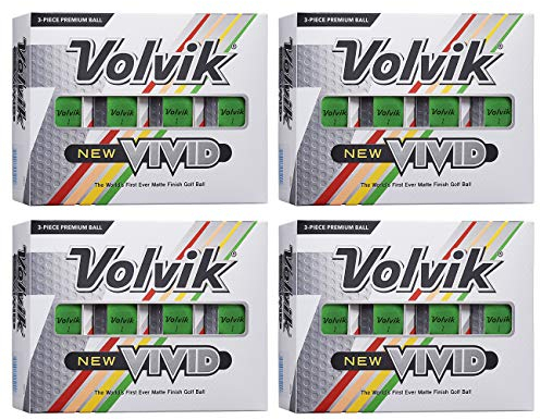 Volvik Vivid Golfbälle, hohe Sichtbarkeit, matt, 4 Dutzend (48 Bälle) – Grün