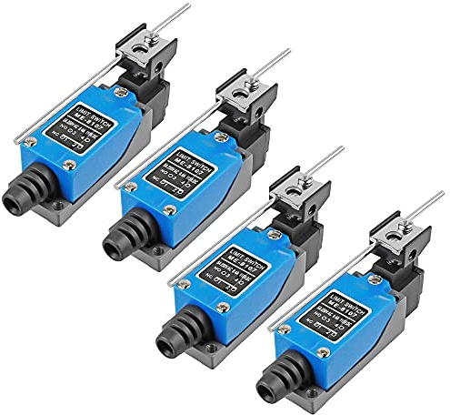 ANCLLO 4 Uds Antrader ME-8107 Interruptor de límite de Brazo de Palanca de Rodillo momentáneo de plástico Giratorio NC-NO para Plasma láser de Molino CNC